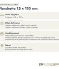Planchette pin 15x110 emboîtable, autoclave vert : commande et livraison