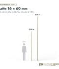 Latte autoclave 16x60 en pin sylvestre raboté : longueurs à l’échelle
