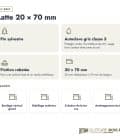 Latte autoclave grise 20x70 pour claustra et brise-vue : caractéristiques