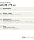 Latte autoclave grise 20x70 pour claustra et brise-vue : commande et livraison