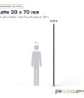 Latte noire 20x70 en pin sylvestre traité par trempage : longueurs à l’échelle