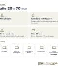 Latte autoclave 20x70 verte pour clôture ajourée : caractéristiques