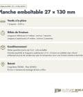 Planche emboîtable grise 27x130 pour clôture : commande et livraison