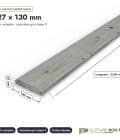 Planche emboîtable grise 27x130 pour clôture : pièce cotée et longueurs