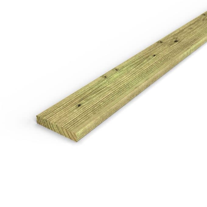 Lame de terrasse 27x145 en pin sylvestre autoclave vert : pièce seule