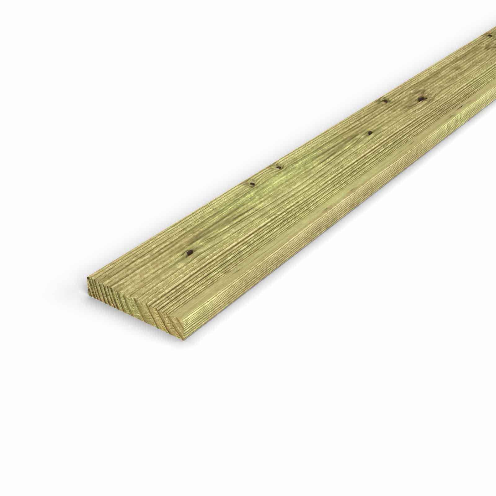 Lame de terrasse 27x145 en pin sylvestre autoclave vert : pièce seule