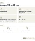 Tasseau autoclave noir 28x42 en pin sylvestre : caractéristiques