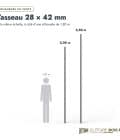 Tasseau autoclave noir 28x42 en pin sylvestre : longueurs à l’échelle