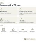 Chevron 45x70 autoclave pour ossature de clôture : caractéristiques