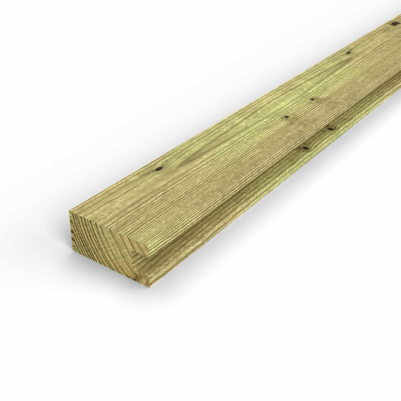 Profilé bois U 45x95 en pin sylvestre autoclave vert : pièce seule