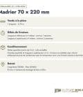 Madrier 70x220 en pin sylvestre raboté, autoclave vert : commande et livraison