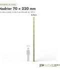 Madrier 70x220 en pin sylvestre raboté, autoclave vert : longueurs à l’échelle