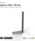 Équerre galvanisée 140x70 mm, largeur 30 mm, épaisseur 1,5 mm, à l'unité : boite ou ensemble