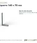 Équerre galvanisée 140x70 mm, largeur 30 mm, épaisseur 1,5 mm, à l'unité : usages