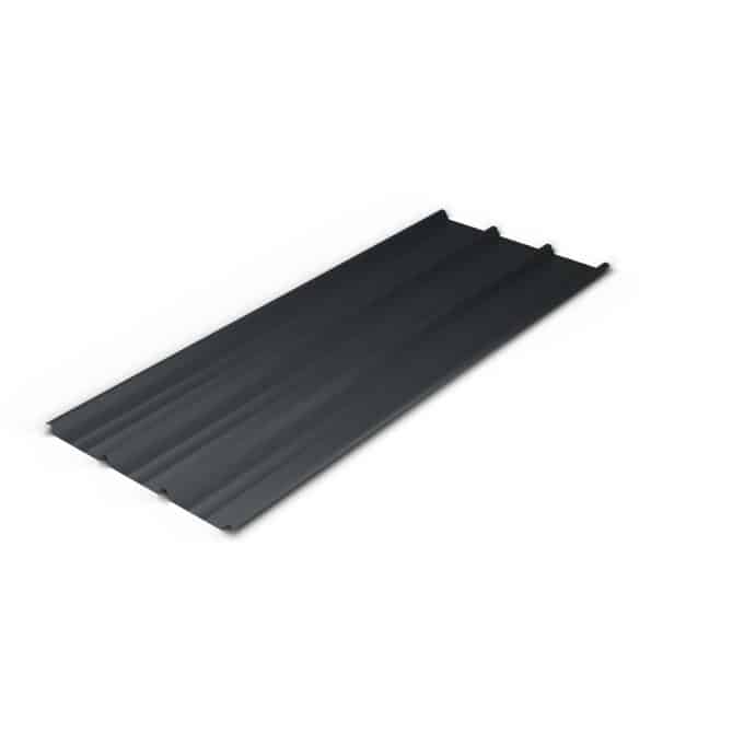 Tôle bac acier anthracite RAL 7016, 63/100, profil Tolebac : pièce seule