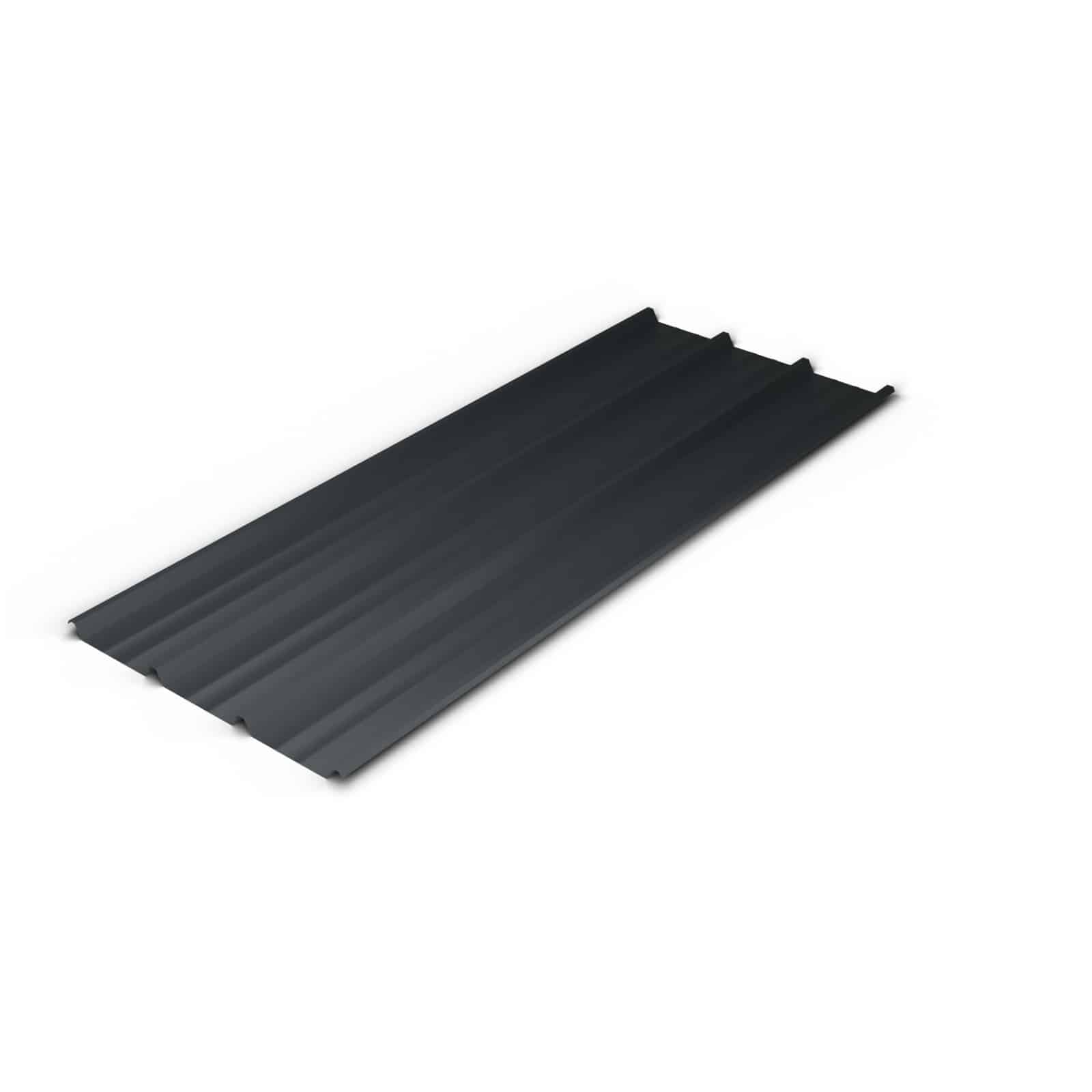 Tôle bac acier anthracite RAL 7016, 63/100, profil Tolebac : pièce seule