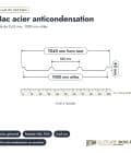 Bac acier anti-condensation anthracite RAL 7016, film 95 g/m² : plan de section coté