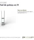 Pied poteau en H galvanisé à chaud, largeur intérieure 91 mm, pour poteau 90x90 : usages