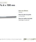 Vis 6x100 structure, acier zingué ou inox A2, Torx T30, boîte de 100 : usages