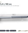 Vis à embase zinguée 6x80, 8x80 et 8x100, tête large, boîtes de 100 ou 50 : piece cotee