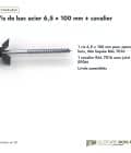 Vis bac acier cavalier EPDM 6,5x100, RAL 7016, vendue à l'unité : boite ou ensemble