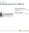 Vis bac acier cavalier EPDM 6,5x100, RAL 7016, vendue à l'unité : usages