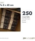 Vis BeFix 5x40 TX20 pour sabots et équerres, boîte de 250 : boite ou ensemble