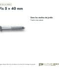 Vis BeFix 5x40 TX20 pour sabots et équerres, boîte de 250 : usages
