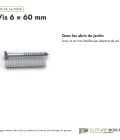 Vis et cheville 6x60 Torx T30, boîte de 200 vis et 200 chevilles nylon : usages