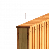 Kit clôture bois pin ajouré avec vis, prêt à assembler pour votre jardin